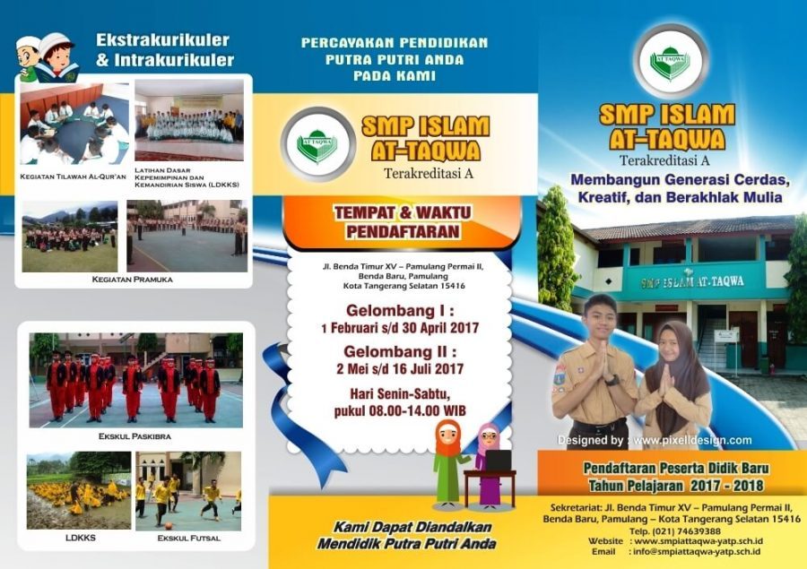 25 Contoh  Brosur  Flyer Produk Iklan Sekolah  dan Makanan